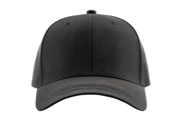 Stylish black cap display studio product photography minimalist front view