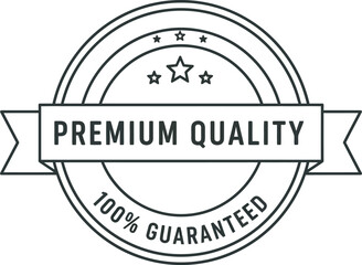 Premium Quality 100 Percent Guaranteed Star Badge Illustration