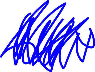 Fototapeta premium Abstract blue scribble lines on white background. Dynamic chaotic doodle art symbolizing creativity, energy, freedom, and artistic expression.