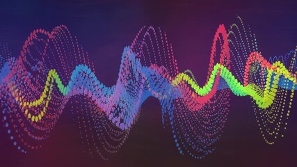Vibrant abstract sound waveform with colorful energy flowing video - Powered by Adobe