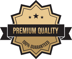 100 Percent Guaranteed Premium Quality Badge Vector Illustration