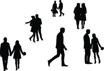 silhouette, couple, love, relationship, walking, holding hands, bouquet, romance, togetherness, interaction, people, pose, emotion, connection, dating, affection, black, white, minimalist, lifestyle