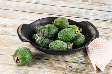 Sweet ripe juicyfruit feijoa