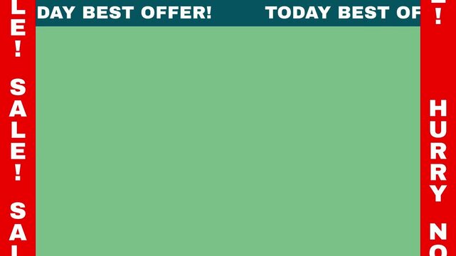 Dynamic sale animation reveals best offer today, perfect for grabbing attention and boosting sales with modern, vibrant design and promotional messaging