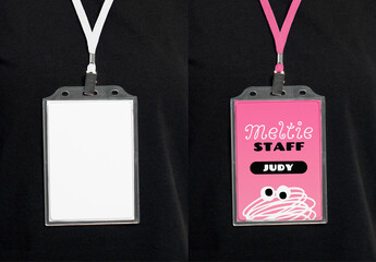 Blank And Personalized Staff Badges Mockup PSD