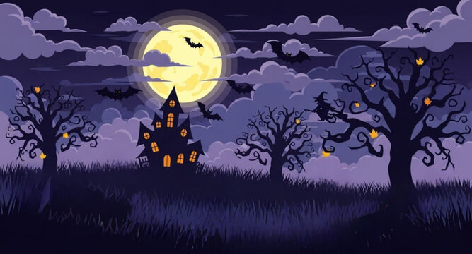 spooky halloween background - Powered by Adobe