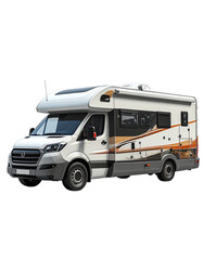 Obraz premium Citroen Siena 330 motorhome, Isolated on transparent or white backgrounds