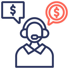 Customer Support Finance Icon