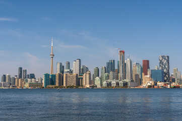 Fototapeta premium Toronto Skyline Canada, Cityscape with CN Tower and Lake Ontario View