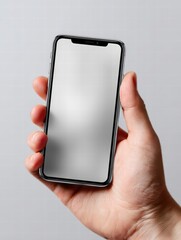 Modern Handheld Smartphone with Blank Screen
