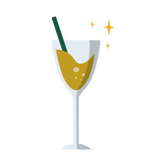 Champagne Glass Illustration