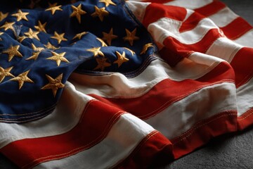 Patriotic American Flag with Stars and Stripes