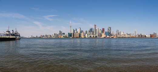Toronto Skyline Canada, Cityscape with CN Tower and Lake Ontario View