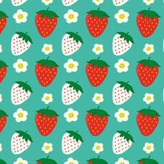 いちご　テキスタイル