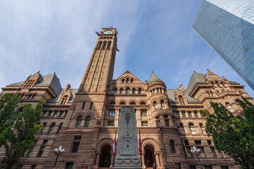 Fototapeta premium Old City Hall Toronto Canada, Historic Landmark and Clock Tower View