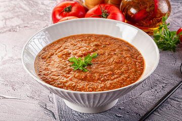 Gazpacho - cold Spanish tomato soup