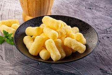 Golden crispy sweet corn sticks