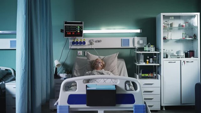 Hospital staff rushing to unconscious patient during cardiac arrest emergency