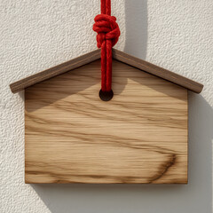 木の温もりを感じる絵馬札 ― 願いを込める日本の伝統