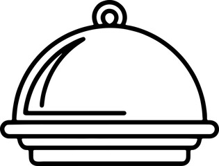 Food Platter Cloche Cover Outline Icon