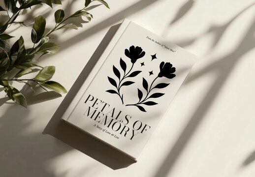 Elegant Book Cover Mockup PSD