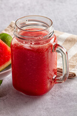 Watermelon sweet smoothie in the glass
