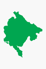 Obraz premium Vector graphic artwork suitable for print and web containing flat detailed map of MONTENEGRO