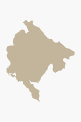 Obraz premium Vector graphic artwork suitable for print and web containing flat detailed map of MONTENEGRO