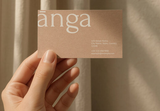 Elegant Minimalist Business  CardMockup PSD
