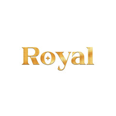 Rich Golden 'Royal' Wordmark for Premium Branding
