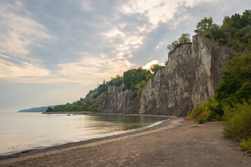 Scarborough Bluffs Toronto Canada, Cliffs Overlooking Lake Ontario on a Clear Day