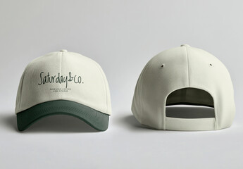 Stylish Caps Mockup With Minimalist Design PSD