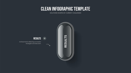 Marketing Innovation One Option Infographic Presentation Design. Modern Solution 1 Element Diagram Frame Layout. Digital Forecast Slide Template Vector Illustration.