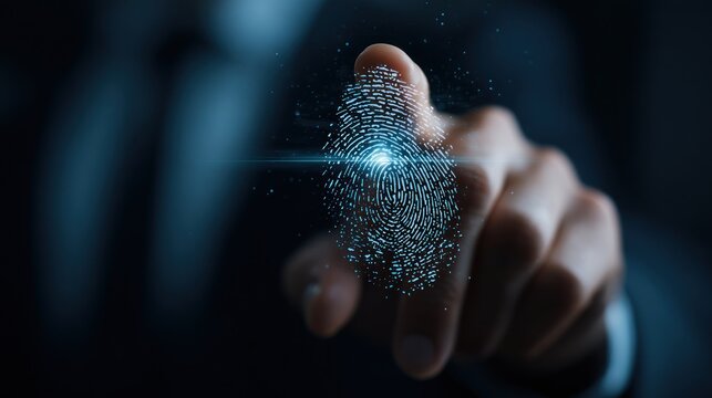 Fingerprint identification on digital interface touch screen security technology