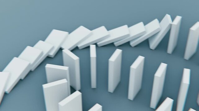 Domino Effect Chain Reaction 3D Animation
