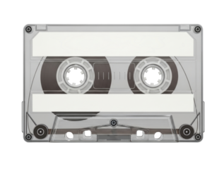 Vintage cassette tape transparent background cutout png
