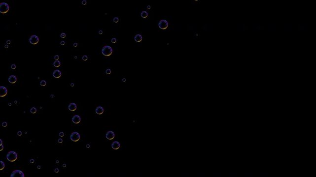 animated soap bubbles on a transparent background. digital animation with soap bubbles for communication on games and parties for children. 4K animation with alpha chanel