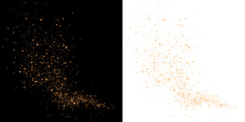 Png Gold and Orange Particle Burst Overlay PNG on transparent background