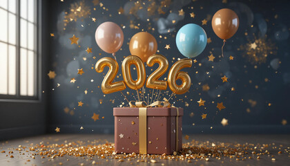 Happy New Year 2026 background