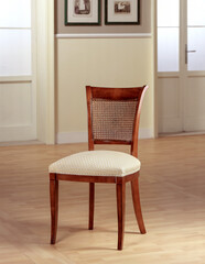 Still life of a wooden chair, classic style