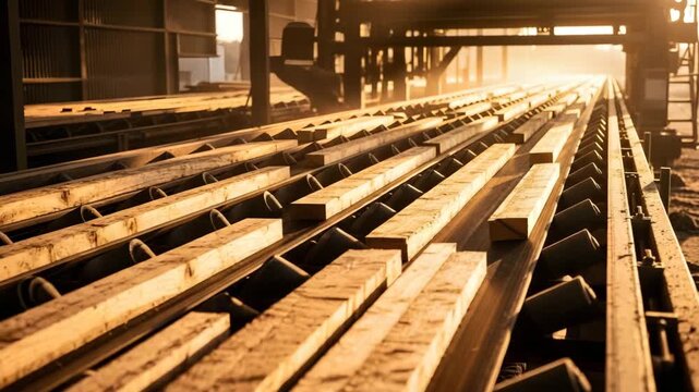 Wooden planks perspective with directional light and shadows
