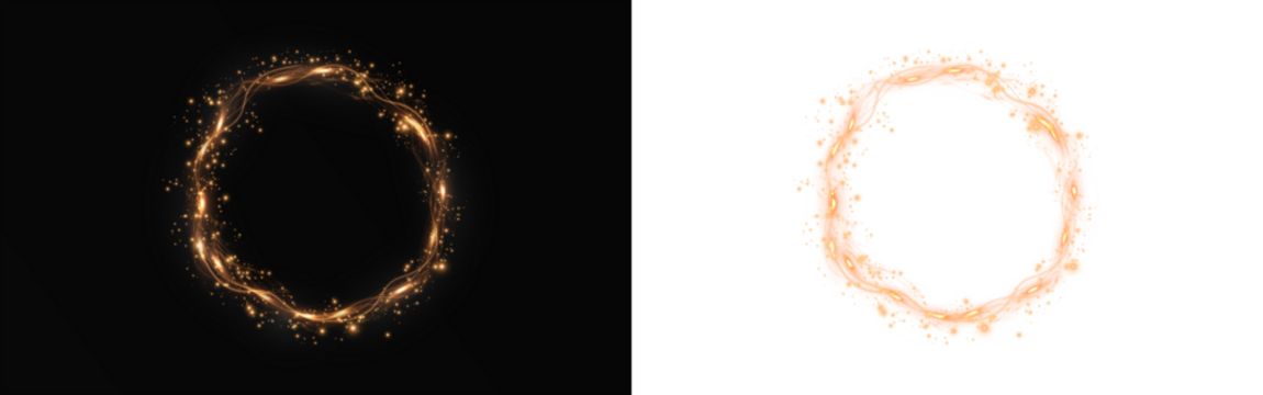 Png Gold Energy Ring Overlay PNG on transparent background - Powered by Adobe