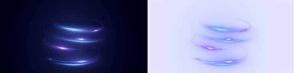 Png Electric Blue Purple Swirl PNG Overlay on transparent background