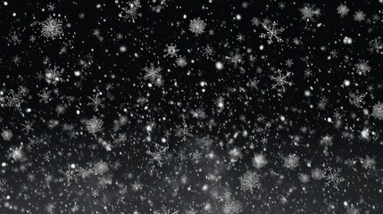 Obraz premium Snowflakes falling against a dark background winter holiday season background