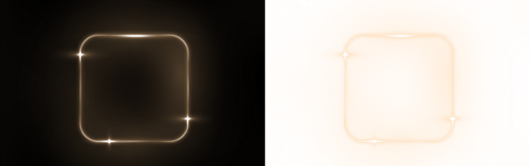 Png Yellow Neon Square Frame PNG Overlay on transparent background