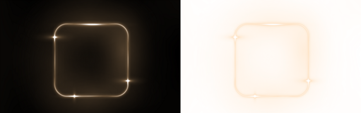 Png Yellow Neon Square Frame PNG Overlay on transparent background - Powered by Adobe