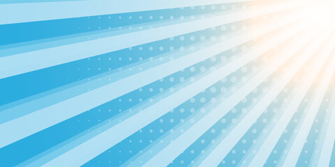 Abstract design blue background with sun ray. Summer vector illustration nice. Modern simple