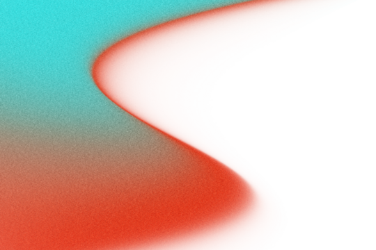 Abstract Gradient of Cyan and Red with Grain Texture and Transparent Overlay Light Leak White Vertical Element blend