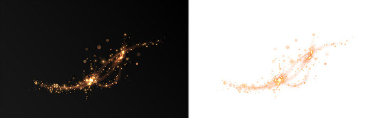 Png Golden Comet Tail Light Trail Overlay PNG on transparent background