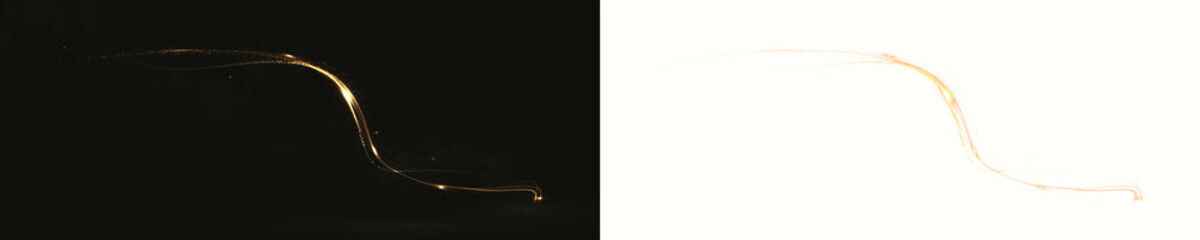 Png Golden Light Trail PNG Overlay on transparent background © Виктория Проскурина